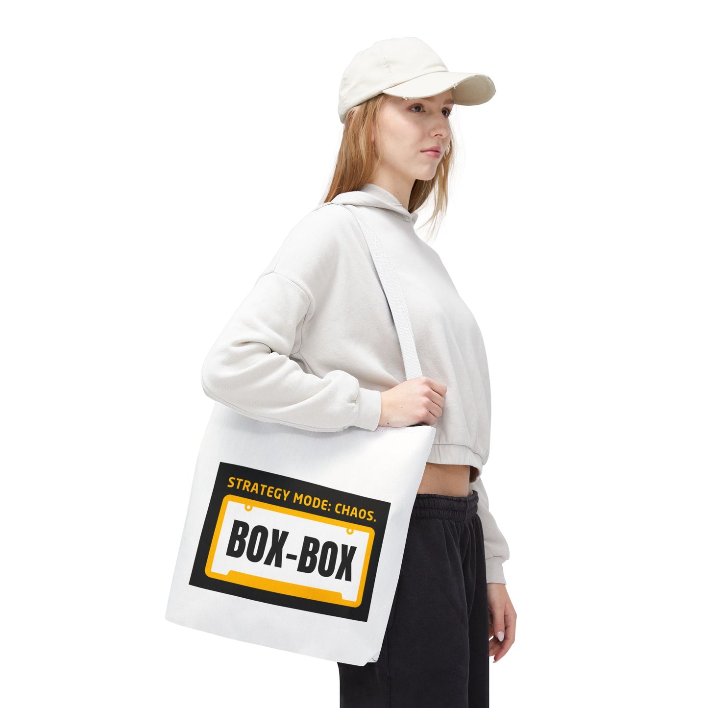 BOX BOX| Strategy Mode: Chaos – WIP25 F1-Inspired Tote Bag