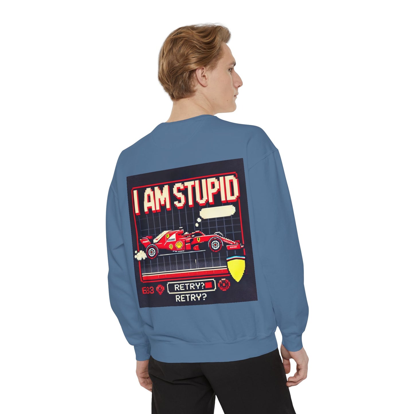 “I Am Stupid” – Charles Leclerc Racing Quote Sweatshirt | F1 Meme Apparel