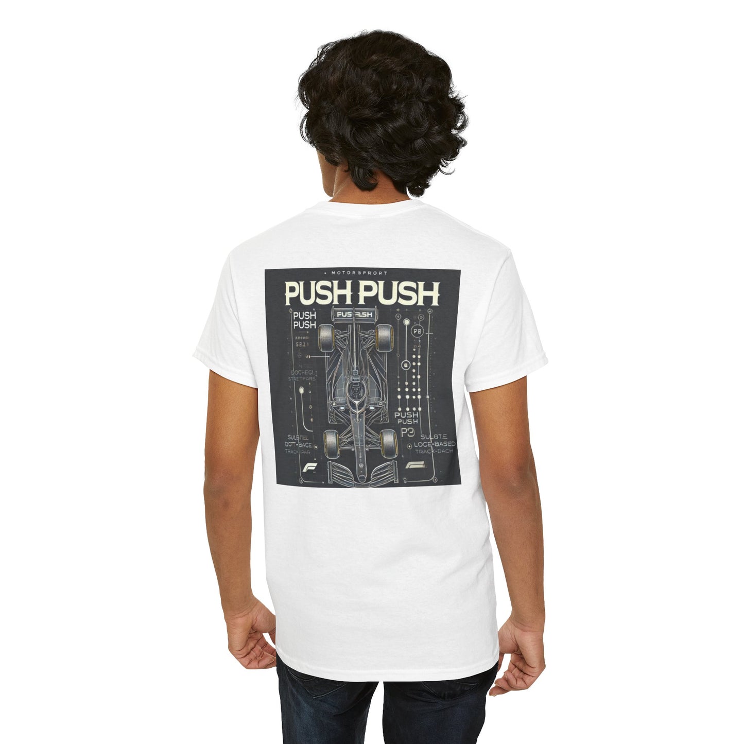 PUSH PUSH – Motorsport Streetwear Tee | Race Radio Command Edition