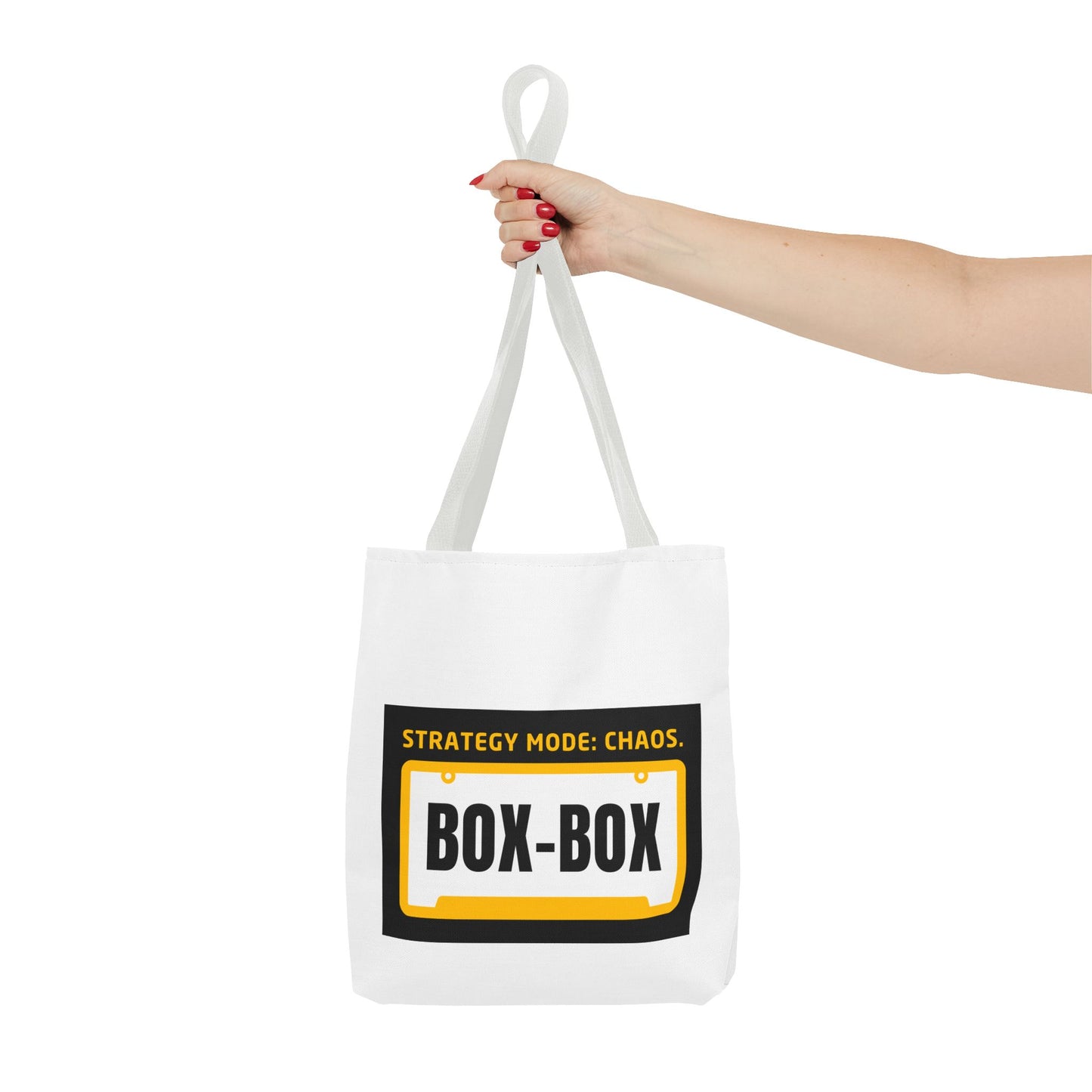 BOX BOX| Strategy Mode: Chaos – WIP25 F1-Inspired Tote Bag