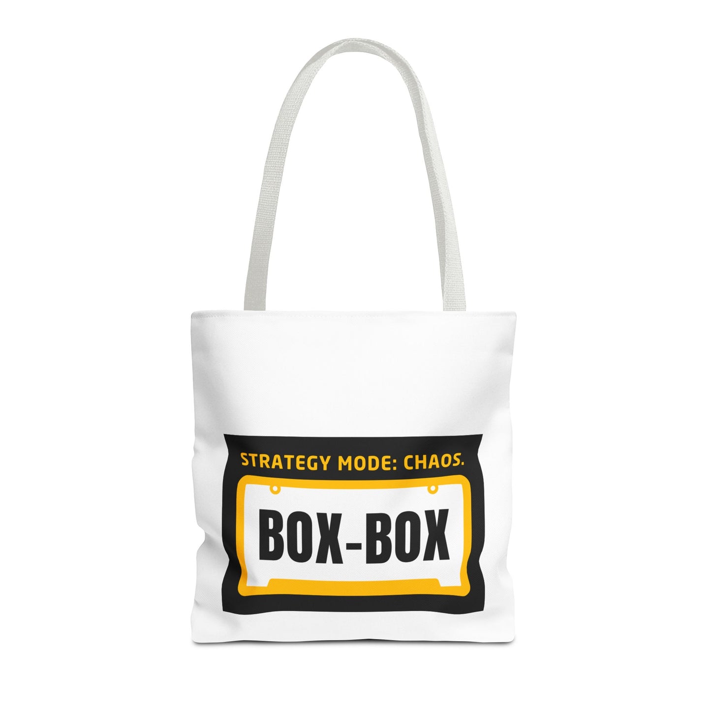 BOX BOX| Strategy Mode: Chaos – WIP25 F1-Inspired Tote Bag